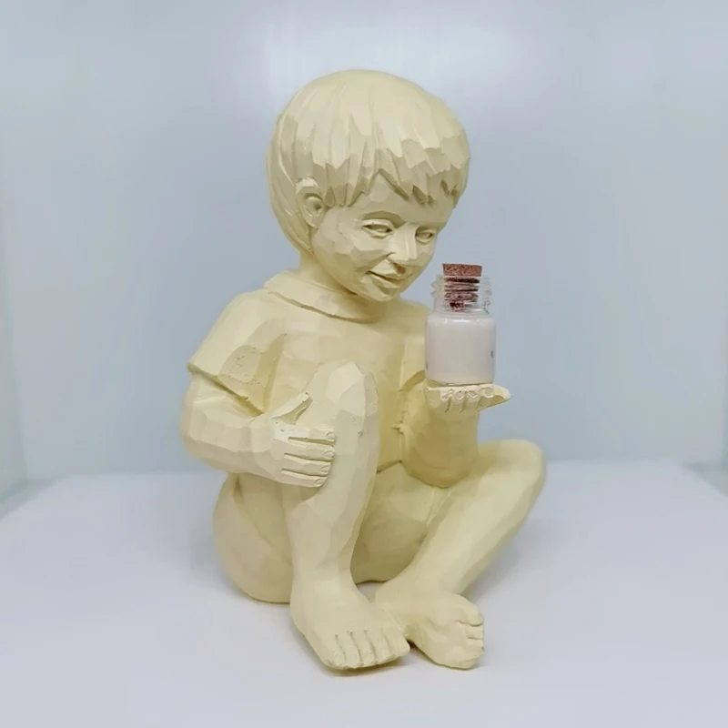 

New Statue Sculpture Decoration Resin with light Yard Figurine Statue Garden Ornaments, As picture