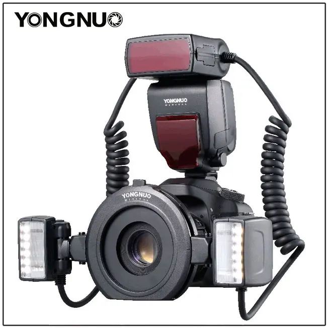 

Yongnuo YN24EX E TTL Twin Lite Macro Flash Speedlite for Canon Cameras with Dual 2pcs Flash Head + 4pcs Adapter Rings