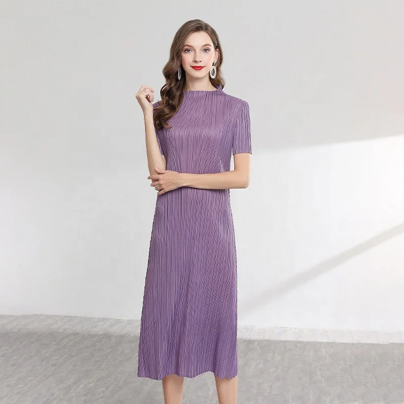 

2020 Girls' Dresses Casual Dresses clothing Summer new basic daily pleated dress