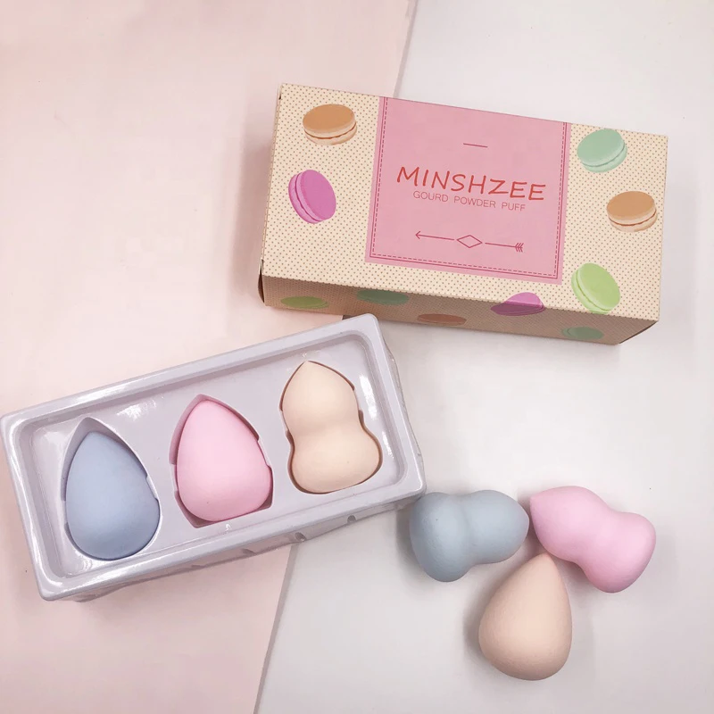 

3 Pieces Multi Color Cosmetic Makeup Blender Sponge Set, Customised pantone color