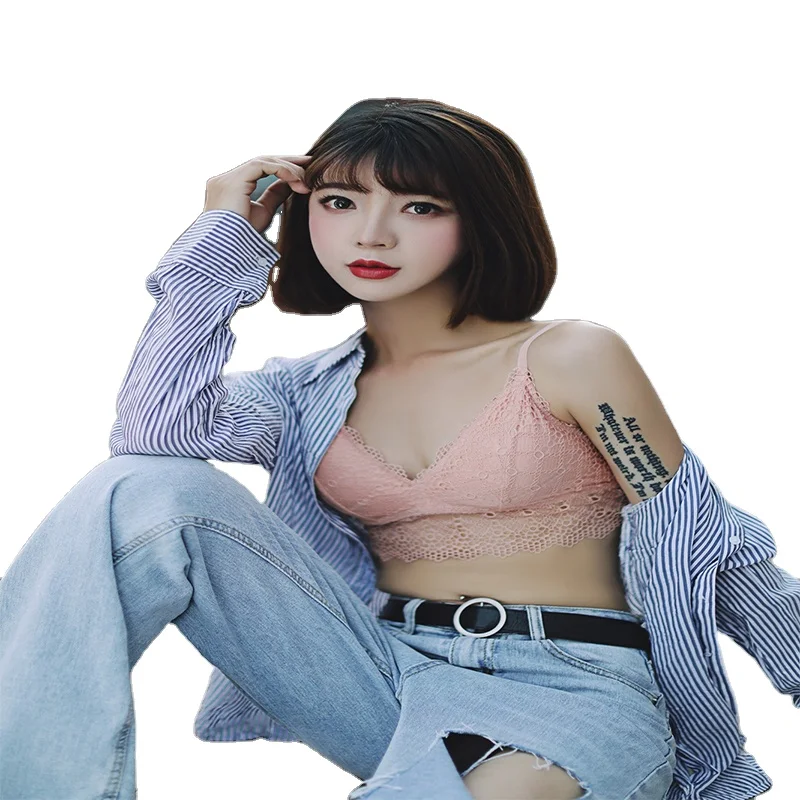 
new design Simple Sexy Woman Lace Breathable seamless Bra 