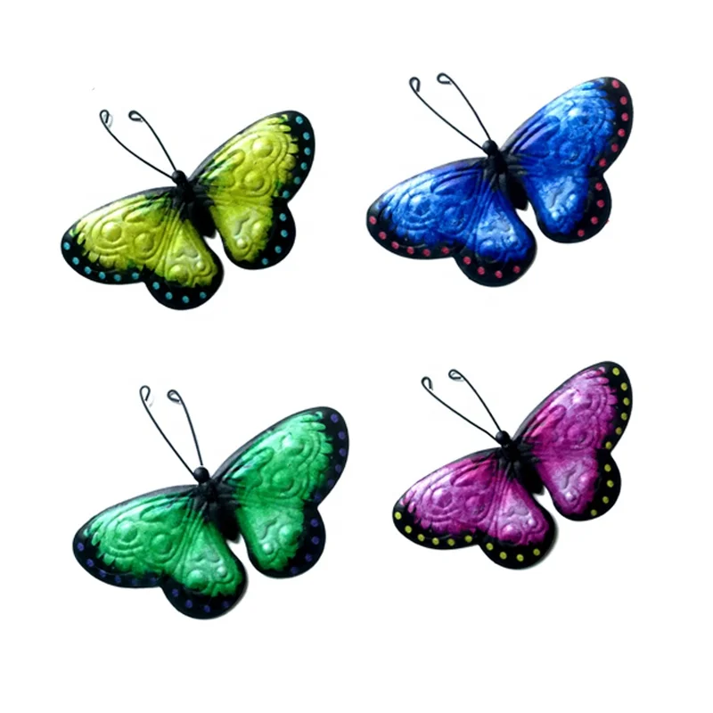 

Amazon Time Slow Creative Home Art Supplies Bohemian Style Metal Wall Decoration Iron Art Realistic Cute Butterfly Wall Mount