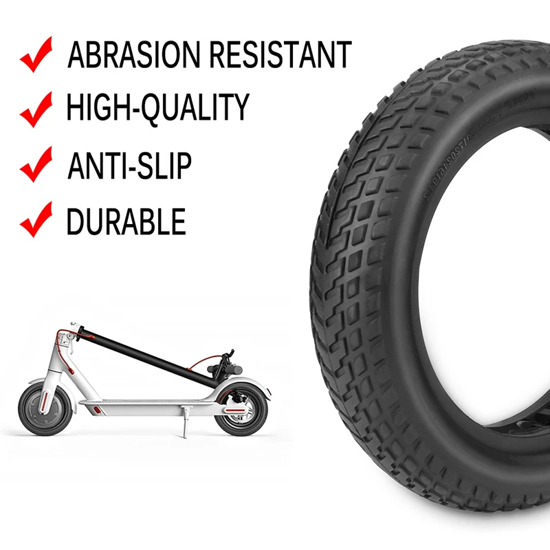 Superbsail Good Shock Absorption 8 1/2x2 Semi-vocuumb Solid Tire For Mijia M365/Pro/ Pro2/1S Electric Scooter Tires details