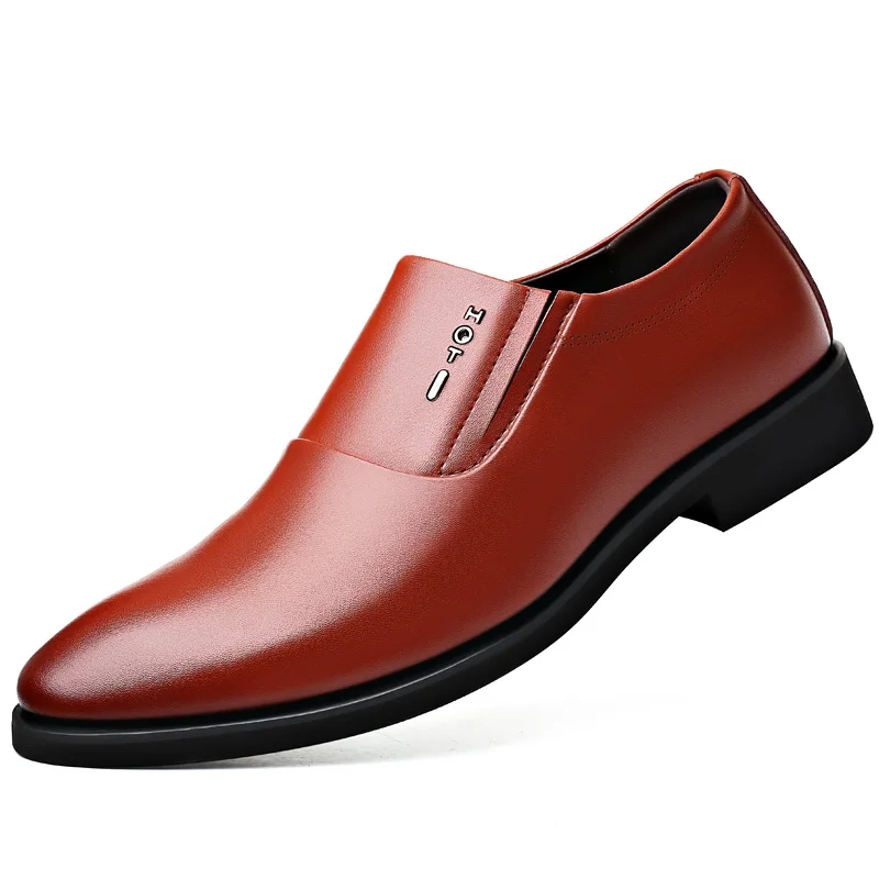 

New Business Black Brown Men Leather Shoes Male Formal shoes men, Optional