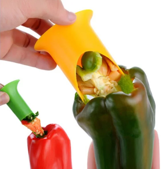 

Kitchen Gadget Green Pepper Chili Core Separator, Green,yellwo