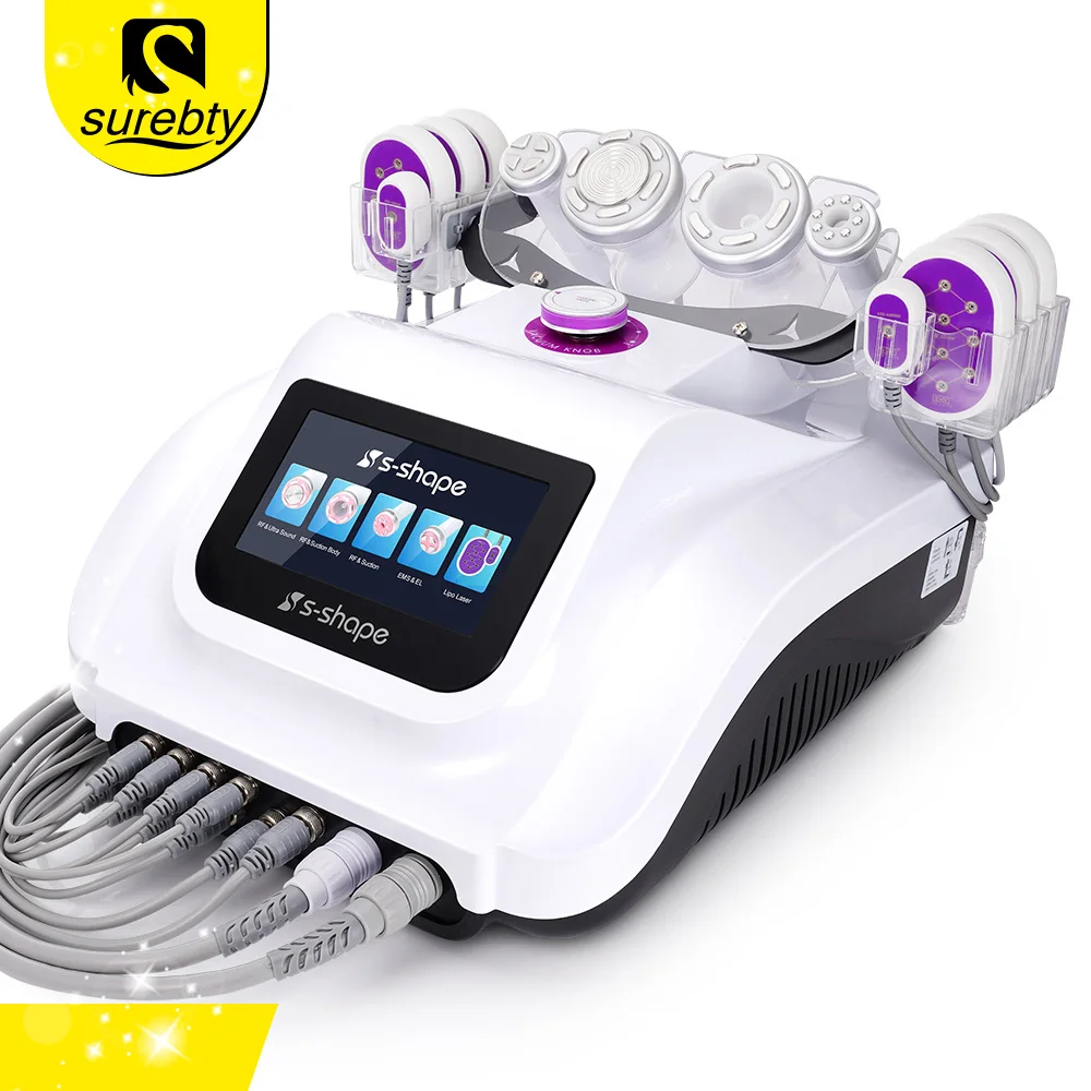 

S Shape 30KHZ Cavitation Weight Loss Vacuum RF Slimming RF Skin Care Wrinkle Remove LED Laser Beauty Salon Machine