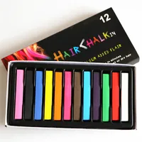 

12Colors Temporary Hair Dye Chalk Colorful Disposable Fluorescent Crayons Hair Coloring Rod Chalk for hair color Hot