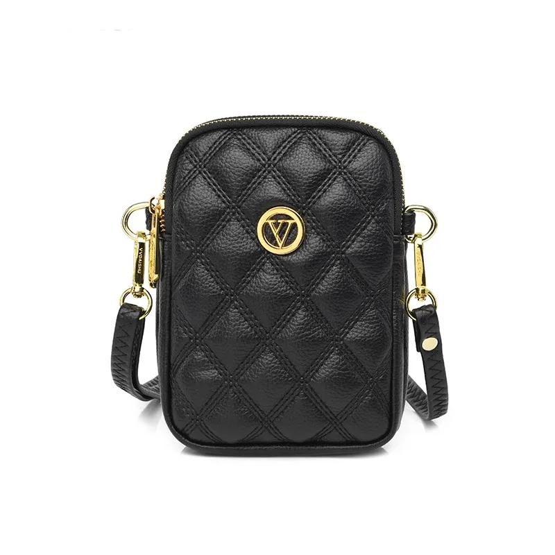 

2023 Versatile Diamond pattern classic fashion leather luxury mobile phone bag for shopping