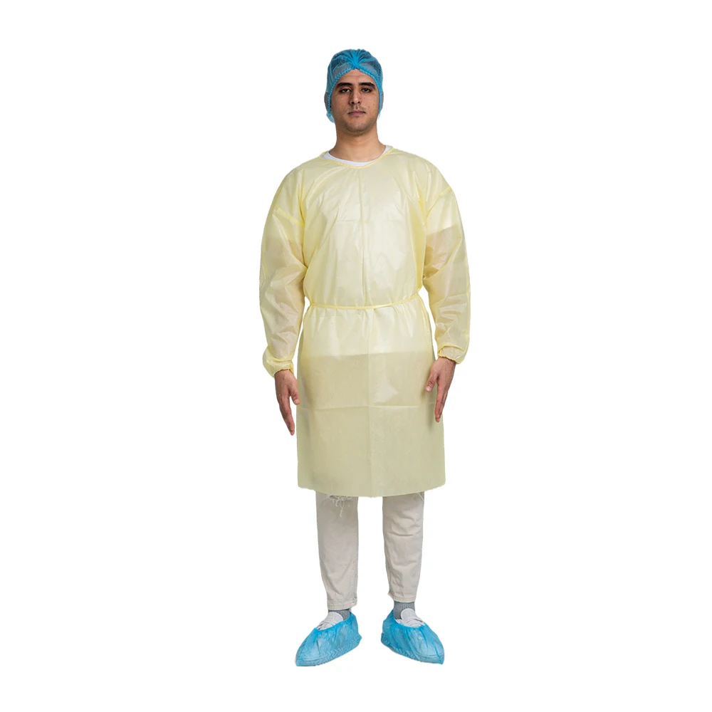 

Disposable level 2 isolation gown elastic cuff / pp isolation gown knitted cuff ./ SMS isolation gown, Pink, blue, yellow, dark blue, green, dark green and other option.