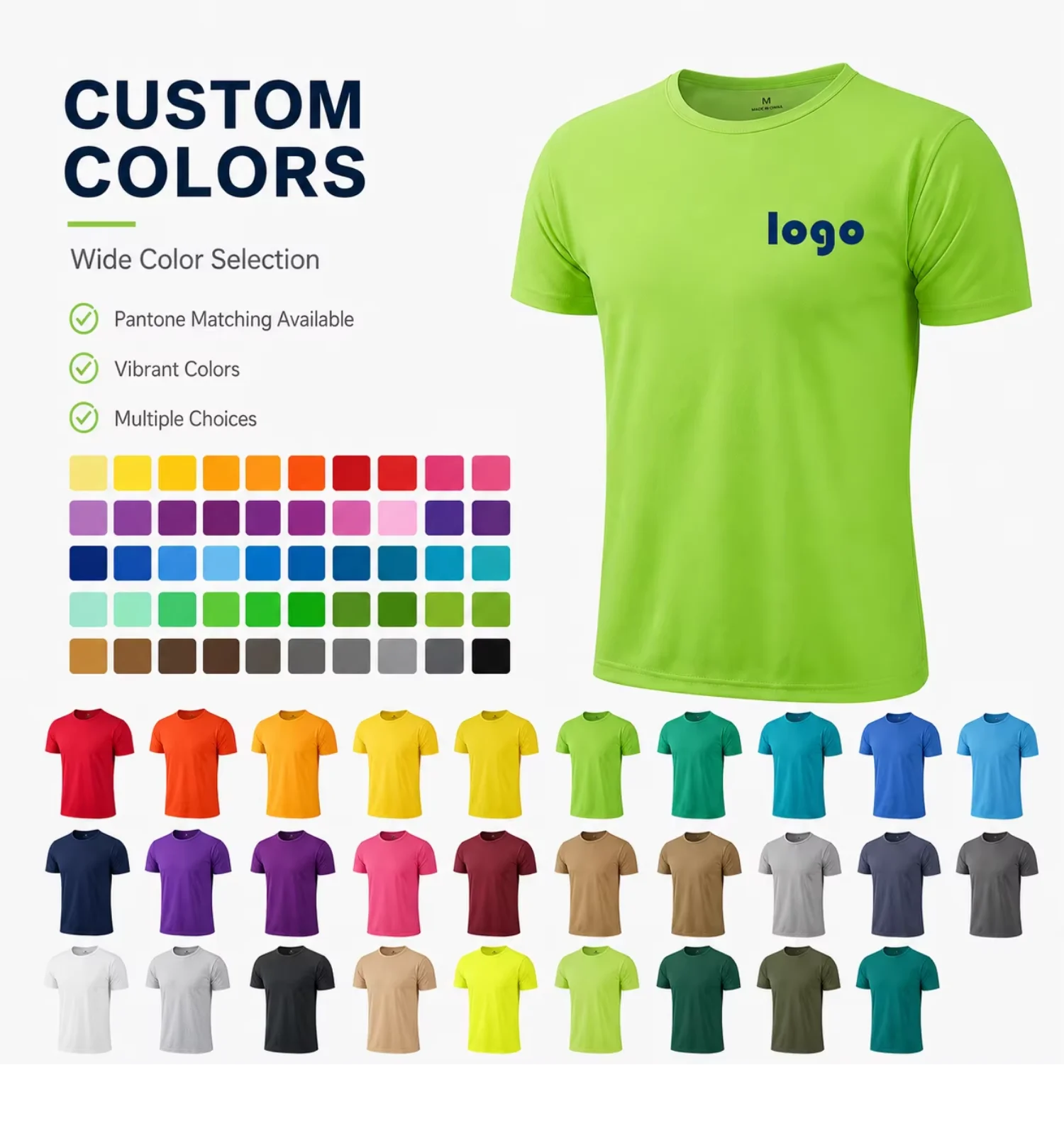 Unisex 100% Cotton Crew Neck Shirt 180g Short Sleeve Summer Top Plus Size Logo Print Bulk Stock Price Hues Choice New Item