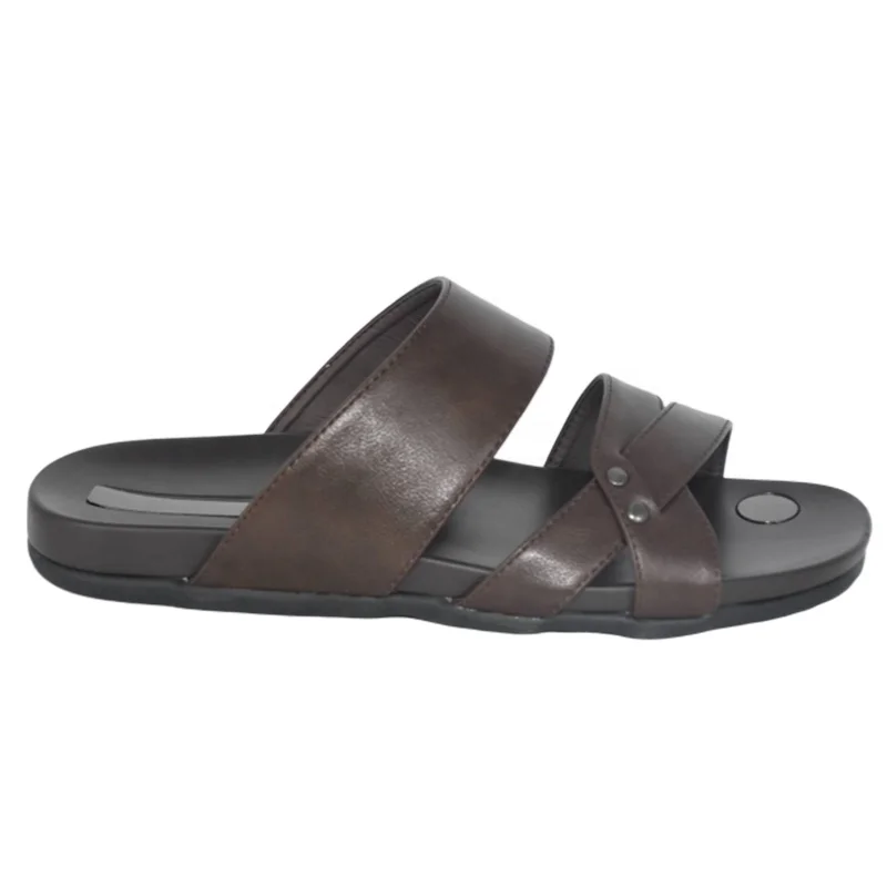 

2021 Wholesale Factory Price Pu Top Grade Slippers Men Slipper Manufacturer, Brown