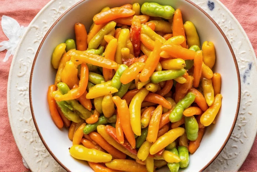 Sliced sofrito peppers on a plate