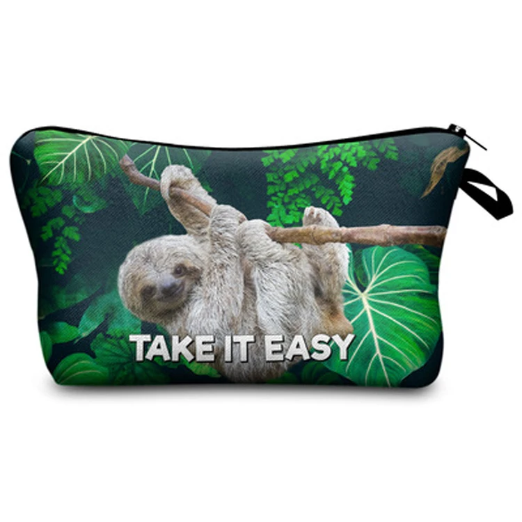 

Women 3D digital printing storage wash bag customization Portable Leather clutch Bag, As picture