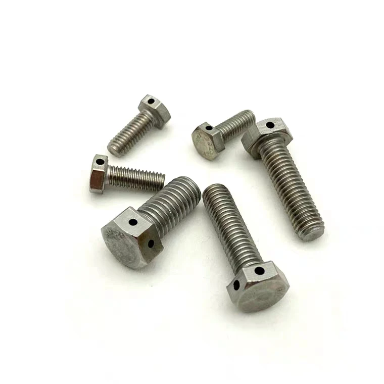 Factory Price Hex Bolt With Hole For Cotter Pin In The Middle Head Or