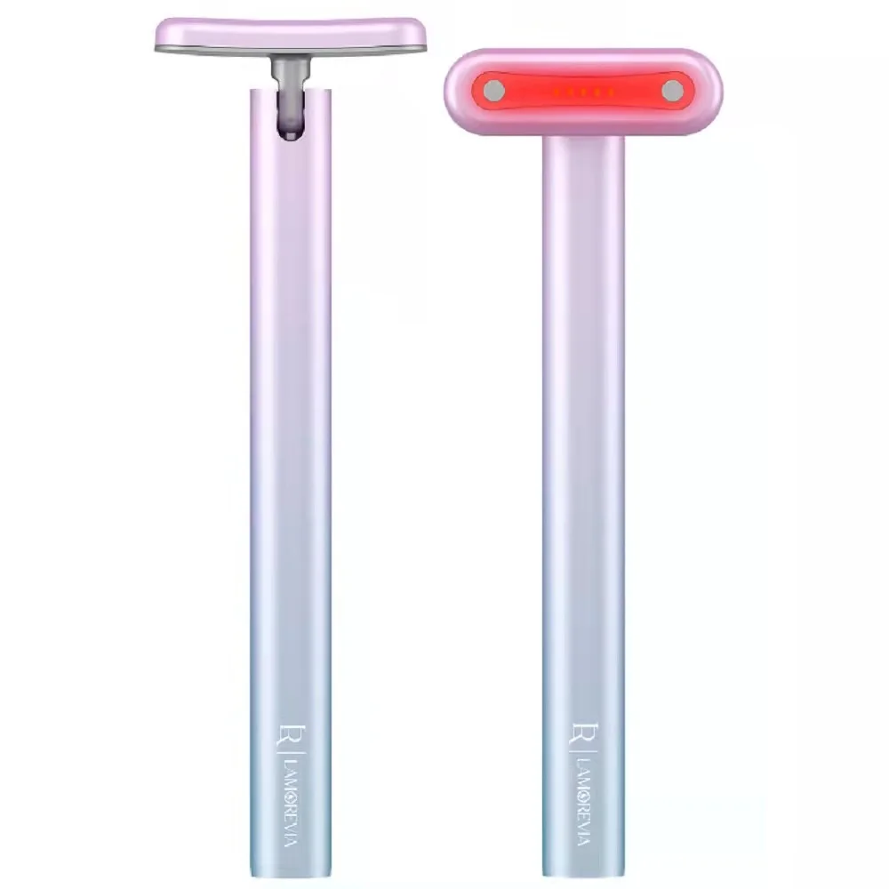 

4 in 1 Skincare Tool LED Red Light+Vibration+Microcurrents+Warming red light therapy face wand