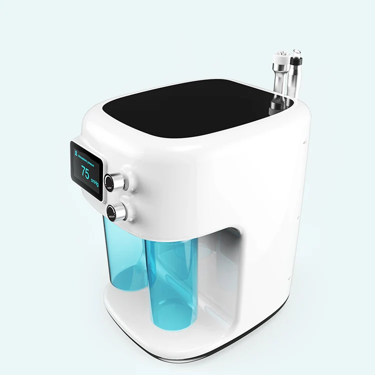 

New Arrival !! Add skin analyzer function 2 in 1 Hydra Aqua Facial Dermabrasion Machine / hydro facials machine, Blue / white