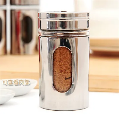 

120ml stainless steel seasoning shaker salt and pepper seasoning jar for kitchen, Can be customize