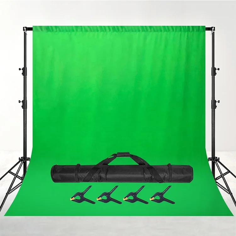 

Photo Studio 10Ft Adjustable Background Stand Backdrop Support System Kit Chroma key green screen conference with Carry Bag