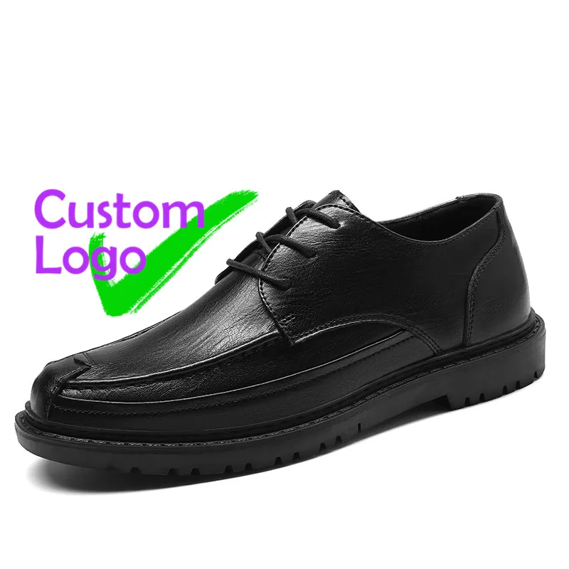 

Easy Shoes For Men Leather Non-Slip Plataforma Alta Leather Shoes For Men Geniune Personal Logo Luxury Leather Shoes Varones