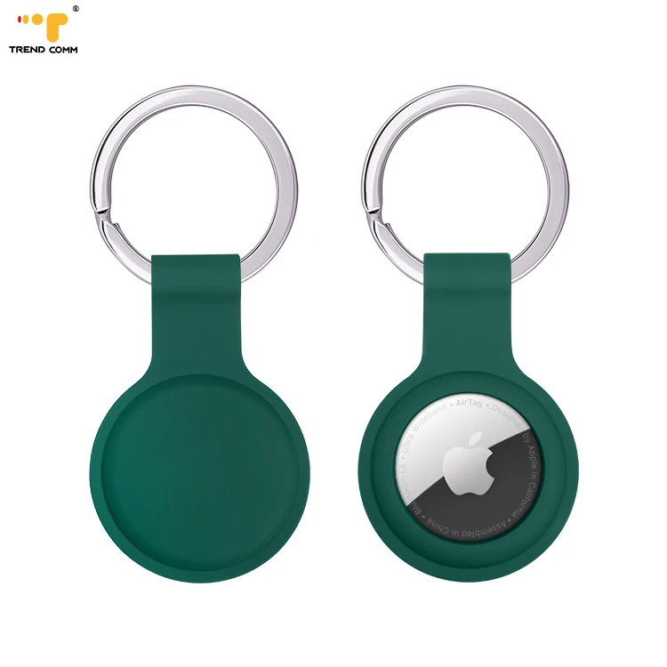 

2021 Soft Long Liquid Silicone GPS Pet For Airtag Scratch-proof Keyring Case