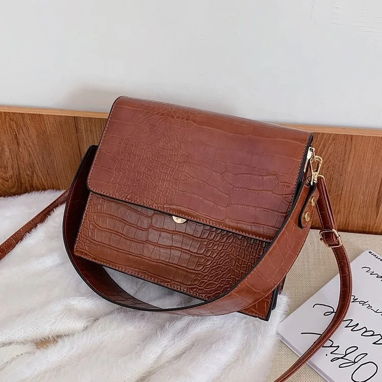 

Small Vintage Retro Female Pu Leather Shoulder Messenger Bags Girls Ladies Alligator Crossbody Bag Crocodile Women Handbags New