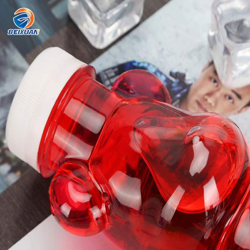 Wholesale Bear Shape Pet Plastic Bottles For Juice Water Milk Beverage