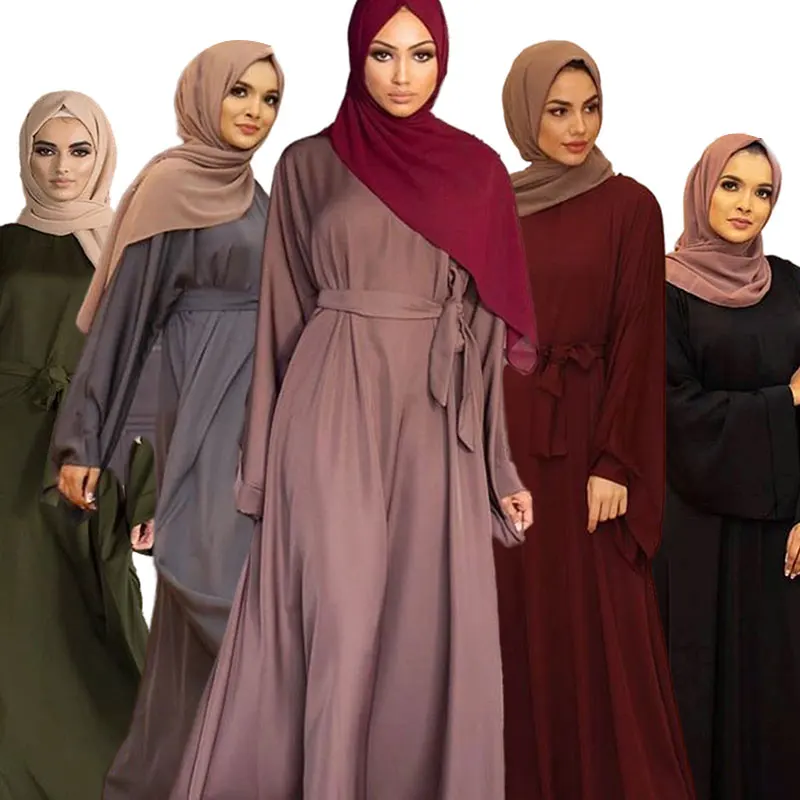 

Abaya Dubai kaftan dress plus size Islamic Clothing modest simple abaya women muslim dress, 9 colors