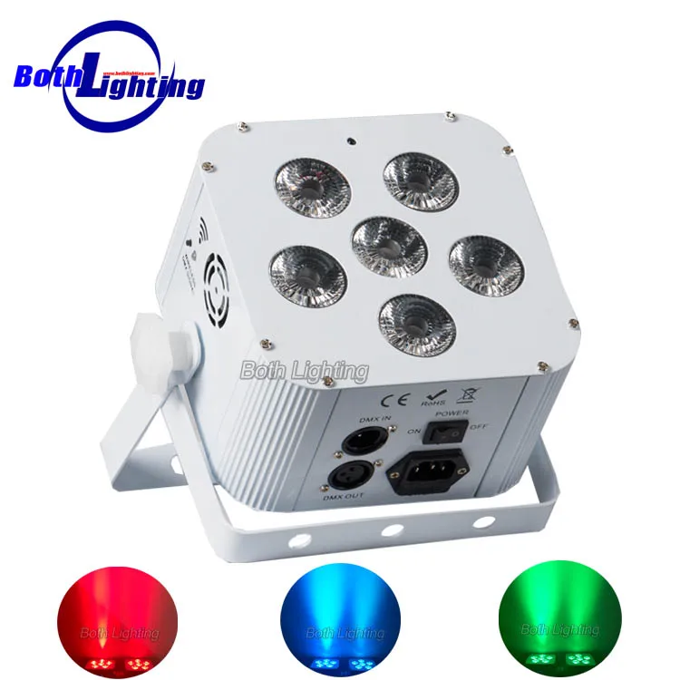 

6X18W LED dj equipment Wireless DMX RGBWA UV 6in1 Battery Powered LED wedding DJ uplights(8pcs with carton)