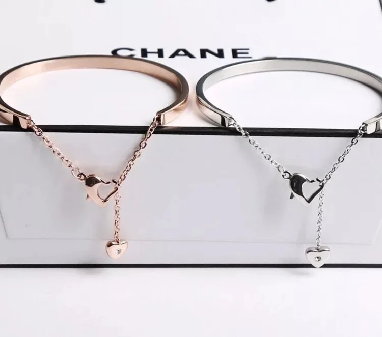 

Custom Adjustable bracelet charms men women stainless steel jewelry, Steel, gold