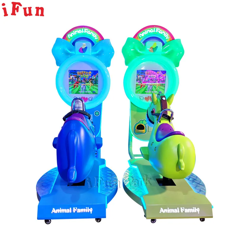 

Token Operated Kiddie Ride Horse Racing Game Machine 3D Swing Racing Game Machine For Amusement Park