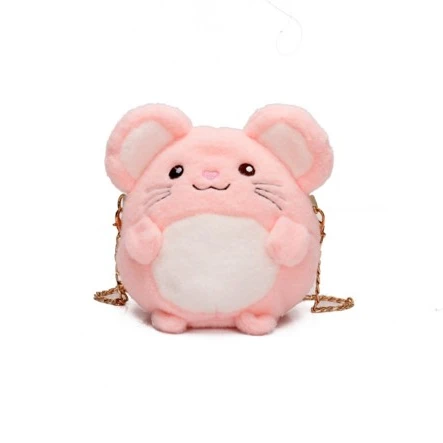 

New cute cartoon fashion mouse backpack plush bag cute mouse shoulder chain female messenger bag