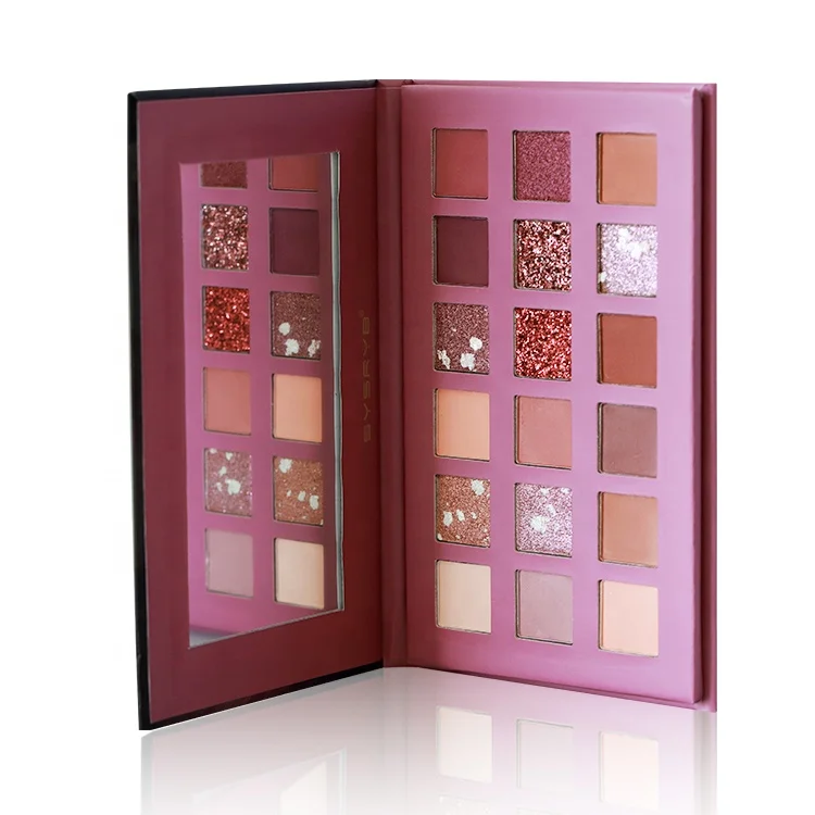 

OEM Private Label Pink Matte 18 Color Glitter Eye Make-up Shimmer Eye Shadow Palette