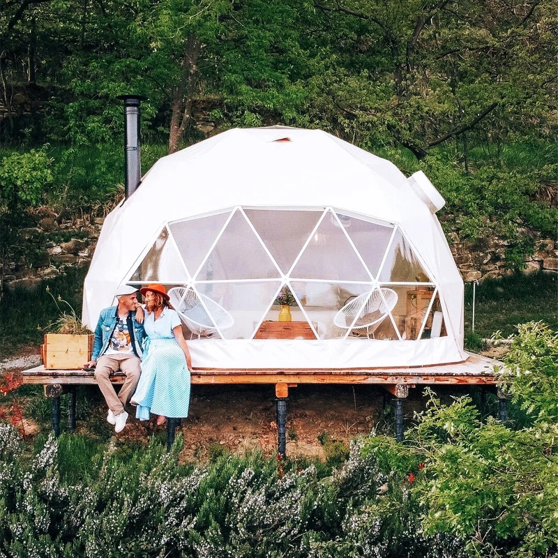 

50m2 Luxury Hotel Outdoor Igloo Geodesic Shelter Dome Tent Glamping