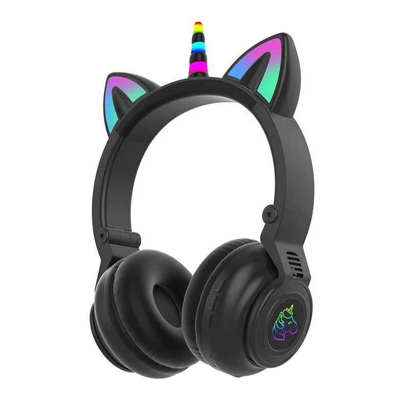 

Black Cat Ear Earphone TWS 5.0+EDR Girls Earbuds Cool LED RGB Light Wireless Headphones P47 Sem Fio Fones De Ouvido De Jogos