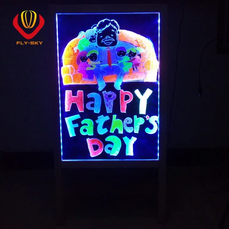 
new ideas fluorescent led flashing message writing sign advertising board with remote control 