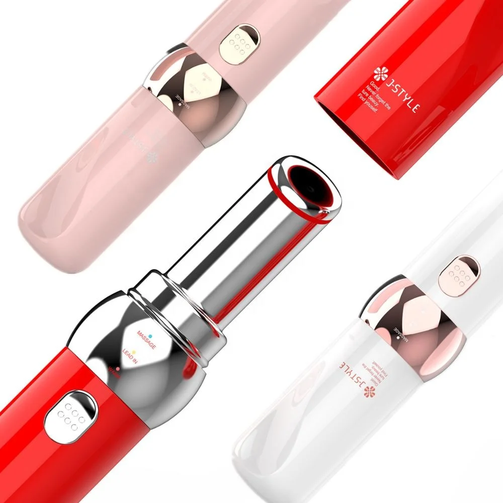 

Christmas Free Gift Ultrasonic Vibration Recahargable Eyes Massager Wand With Heat Compre, White/pink/red