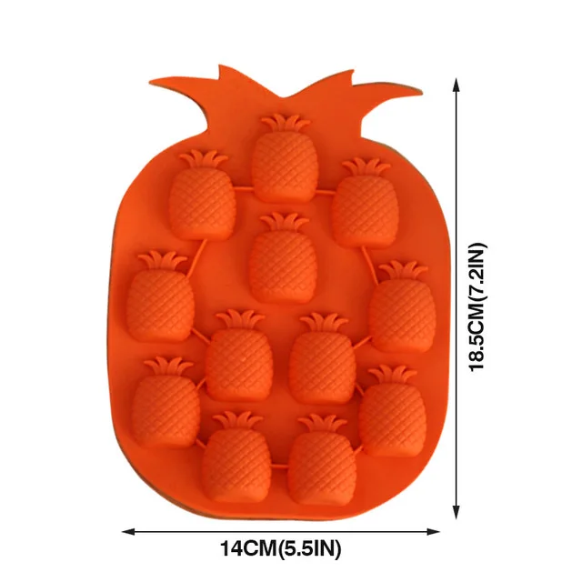 

The Best Selling Customized Colorful Diy 3d Pineapple Fruit Shape Food Grade Silicone Ice Cube Tray For Whisky And Chocolate, Pantone color