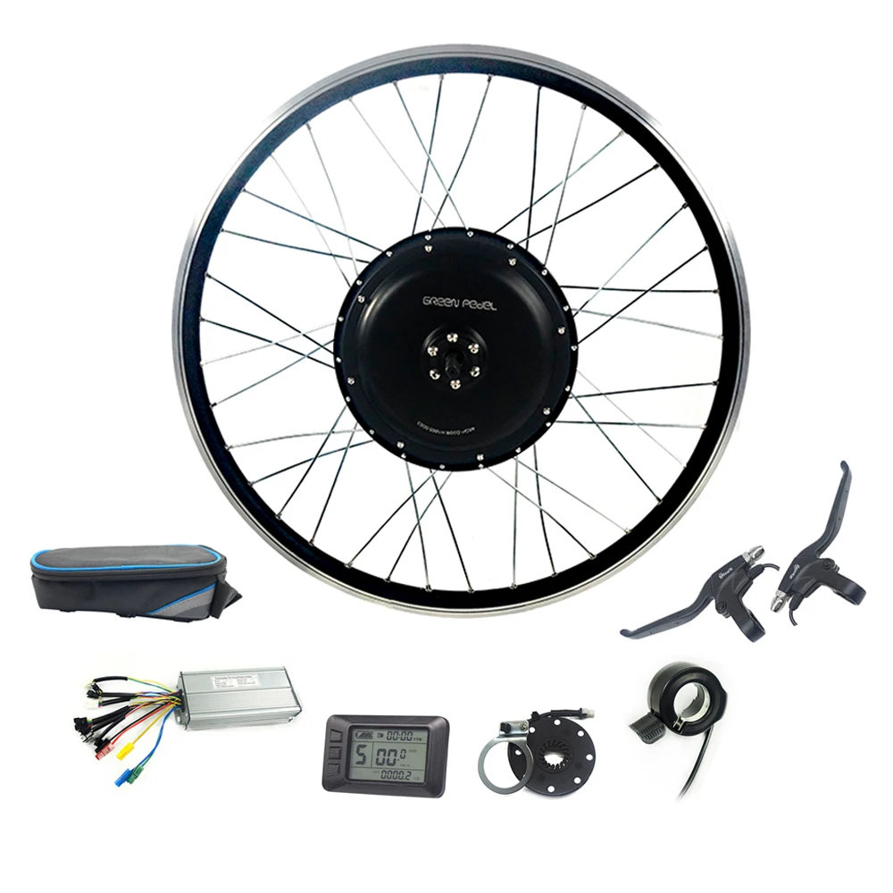 

Greenpedel 48v 1000w hub motor ebike 26 inch rear cassette wheel electric bike conversion kit