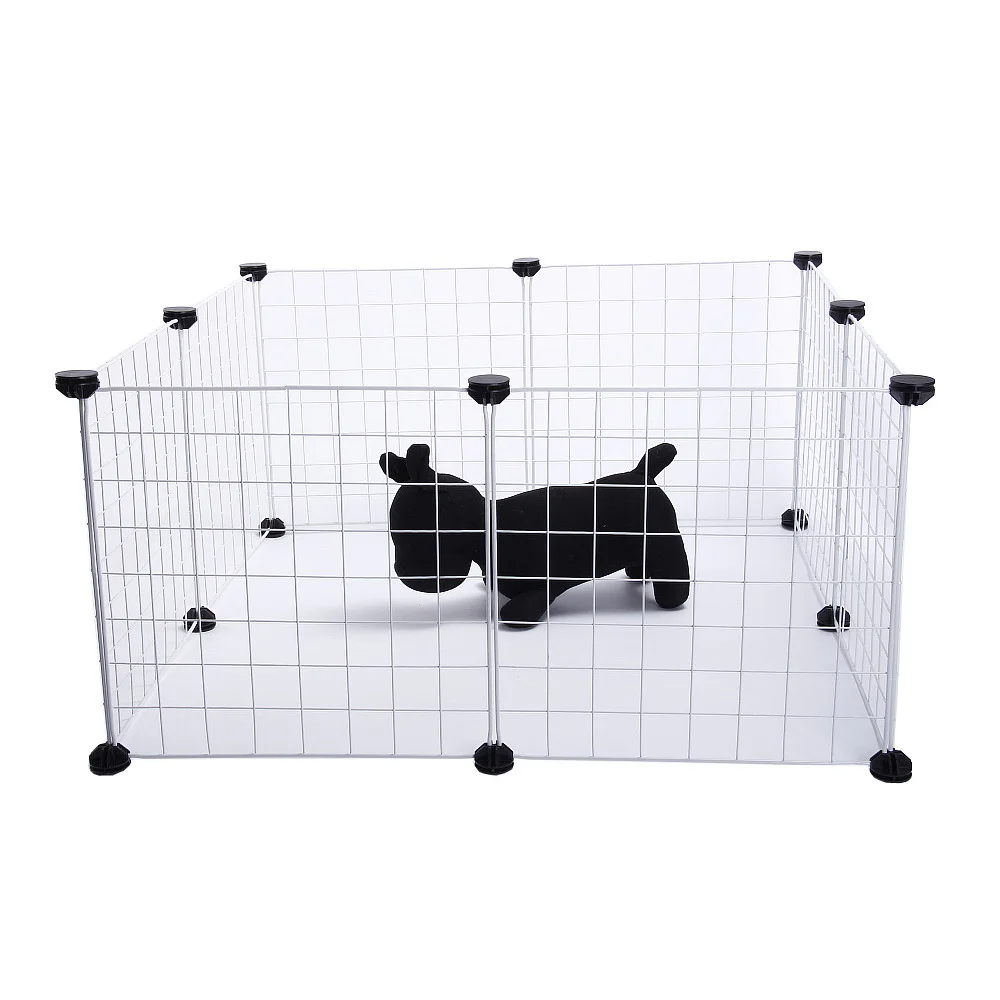 

Best Quality Pet Large Folding Wire Pet Fence For Large Dog Cat House Cages Metal Dog Crate, As picture