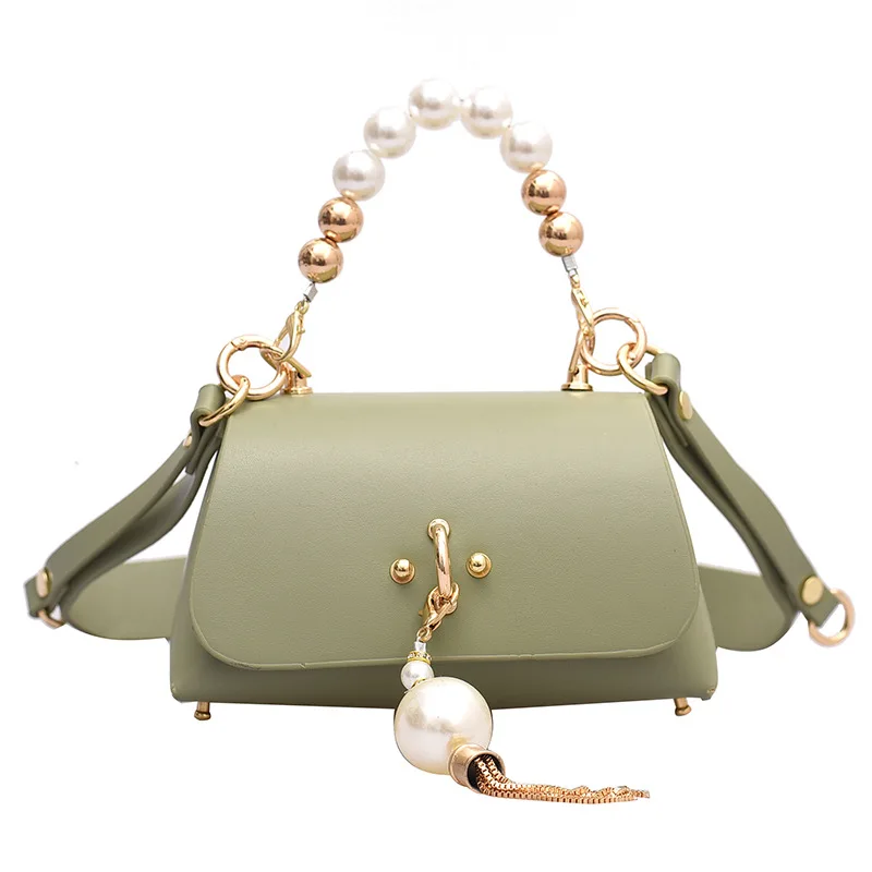 

Summer Bag 2020 New Korean Version Of The Pearl Handbag Mini Chic Crossbody Small Square Bag, White,yellow,green,pink,black,purple