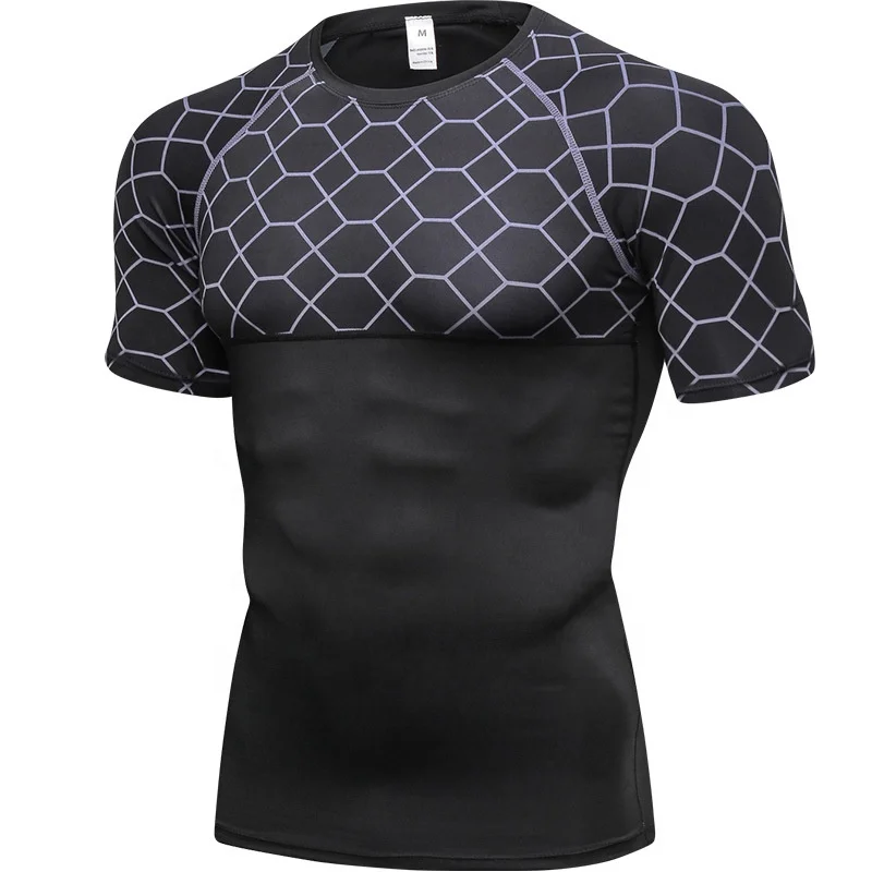 

Low MOQ Custom High quality Men Compression Running Tops Wear Tight Outdoor Sportswear