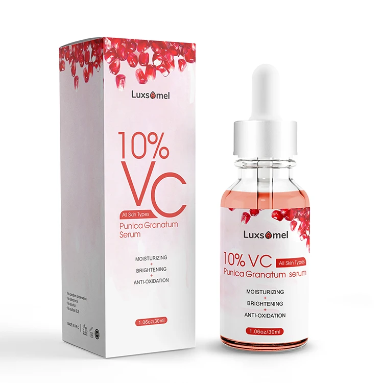 

Private Label Vitamina C Skin Care Vit C Whitening Vc Vitamin C Serum For Face, Clear and pink