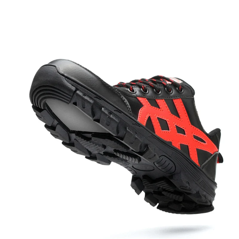 

New Breathable Men Safety Shoes Steel Toe Non-Slip Work Boots Indestructible Shoes Male Puncture-Proof Work Sneakers, Multicolor silvergrey