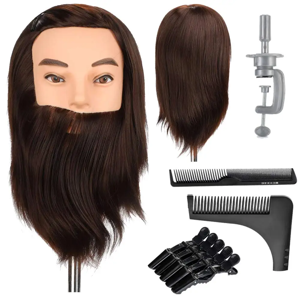 

High Quality Wholesale salon equipment 100% natural hair female Male mannequin doll head training human hair