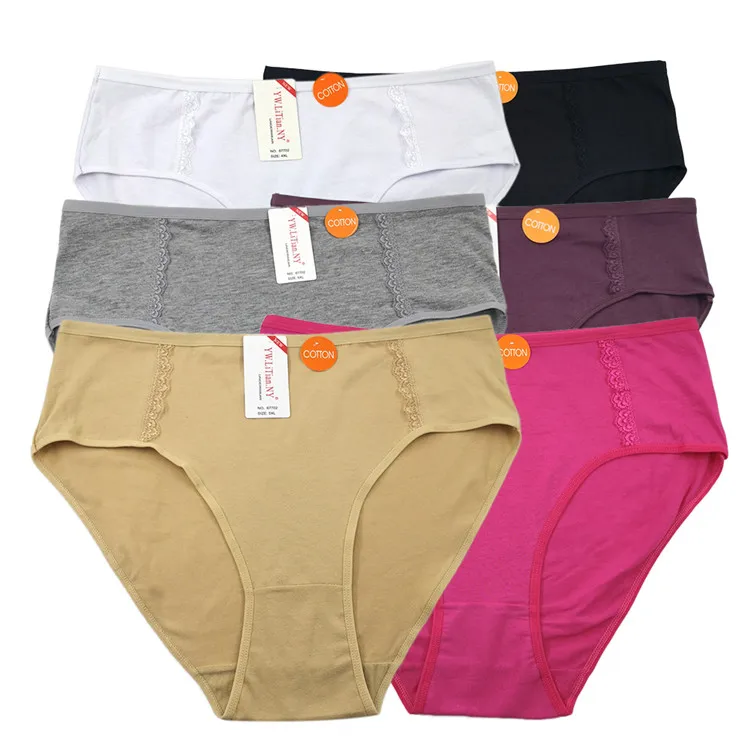 

High waist large size women underwear stock selling mama size mix pack 6XL panties