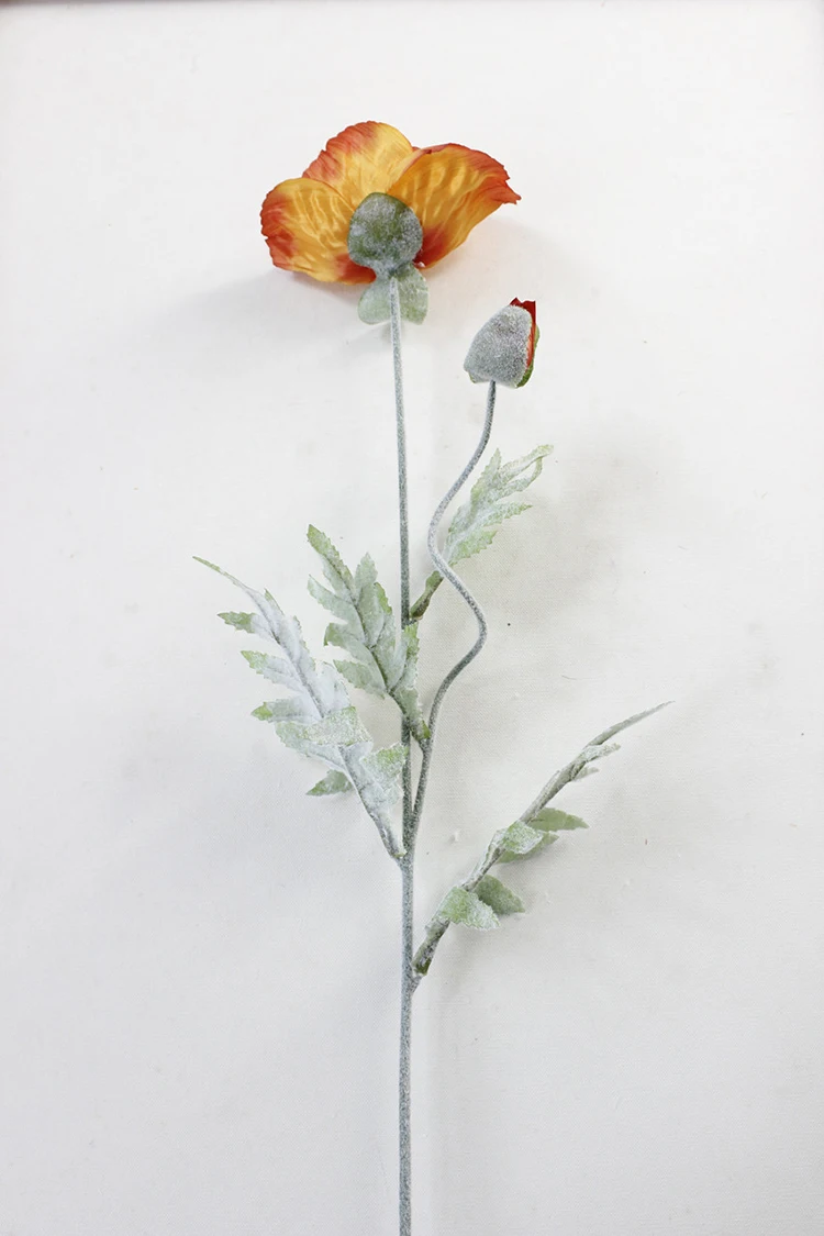 V1552 Hot Sale Artificial Poppies Real Touch Silk Latex Flowers For