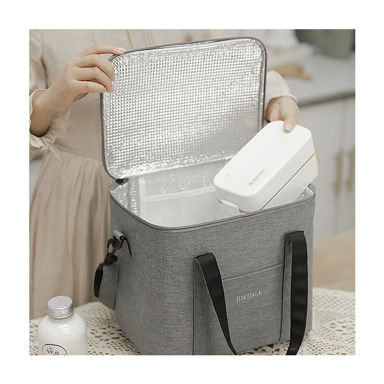 

Portable Lunch Bag New Thermal Lunch Box Tote Cooler Handbag Pouch Dinner Container School Food Storage Insulated Bags, Customized color