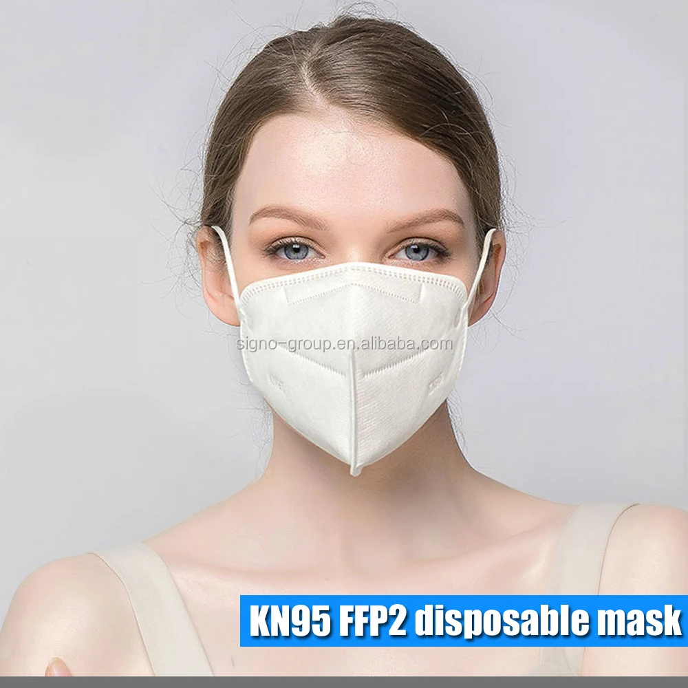 
High Quality 5ply KN95 FFP2 Disposable Non-Woven Kn95 Face shield Mask Earloop 