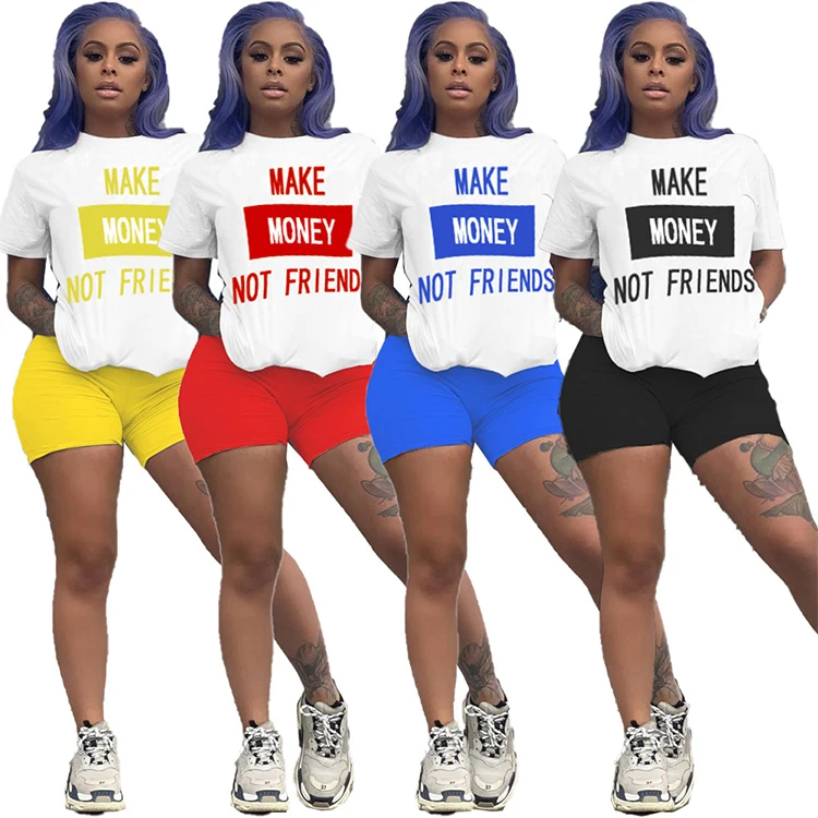 

Hot Styles Letter Print Chill Style Shorts Set Casual 2 Piece Set Summer Outfits
