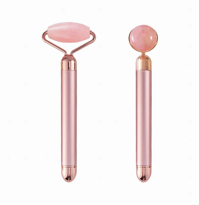 

Anti-Ageing Skin Firming Face Slimming Face Eyes Neck Jade Roller Face Electric Facial Roller Massager, Pink